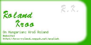 roland kroo business card